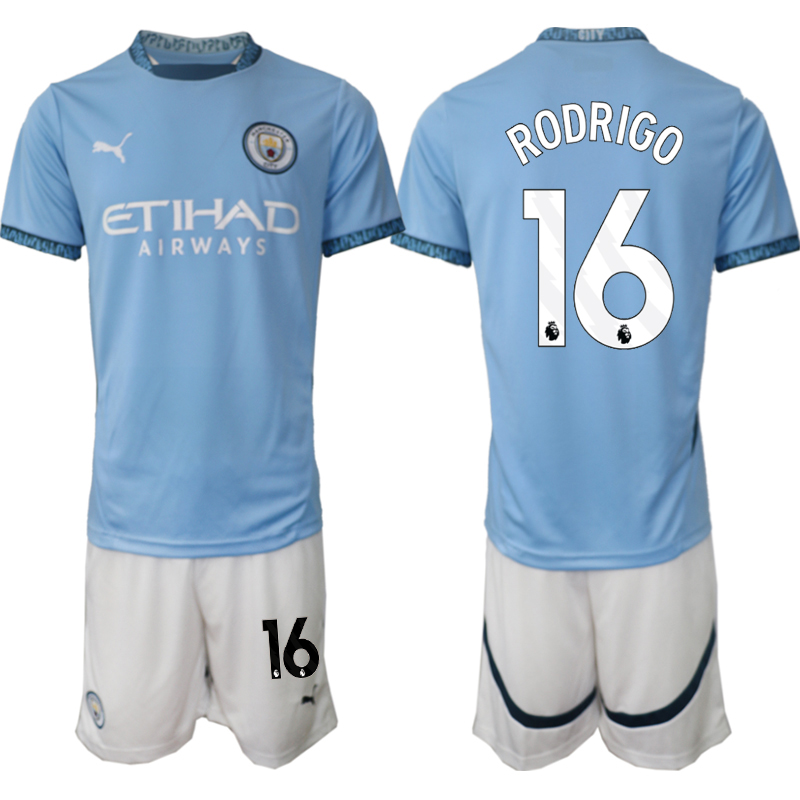 Men 2024-2025 Club Manchester City home blue #16 Soccer Jersey->indianapolis colts->NFL Jersey